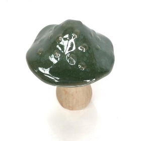 Blue Ceramic Mushroom 14cm