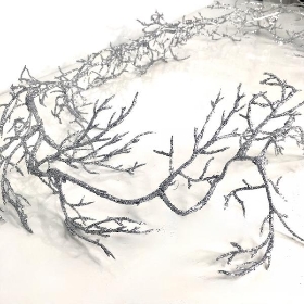 Silver Twig Garland 130cm