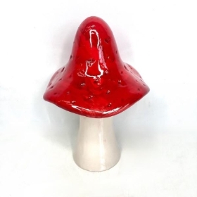 Red Ceramic Mushroom 20cm