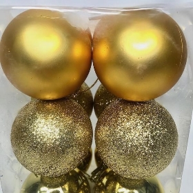 Gold Bauble 6cm x 12
