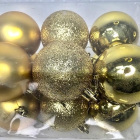 Gold Bauble 6cm x 12