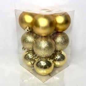 Gold Bauble 6cm x 12