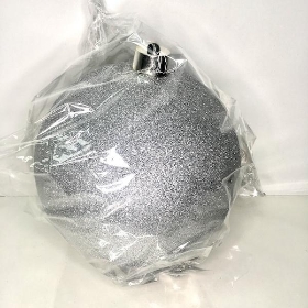 Silver Glitter Bauble 30cm