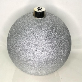 Silver Glitter Bauble 30cm