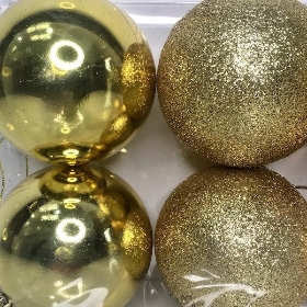Gold Bauble 10cm x 6