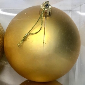 Gold Bauble 10cm x 6