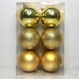 Gold Bauble 10cm x 6