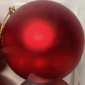 Red Bauble 10cm x 6