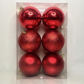 Red Bauble 10cm x 6