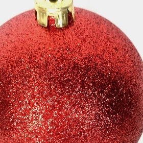 Red Glitter Bauble 15cm