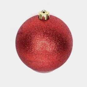 Red Glitter Bauble 15cm
