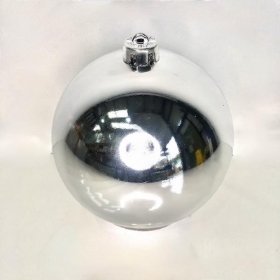 Silver Shiny Bauble 15cm