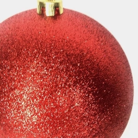 Red Glitter Bauble 20cm