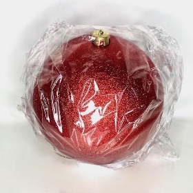 Red Glitter Bauble 20cm