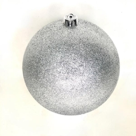 Silver Glitter Bauble 20cm