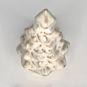 Mottled Ceramic Xmas Tree 11cm