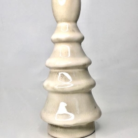 Mottled Ceramic Taper Candle Holder 17cm