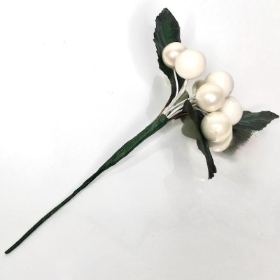 White Berry Cluster 11cm