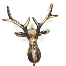 Gold Reindeer Head Pick 31cm