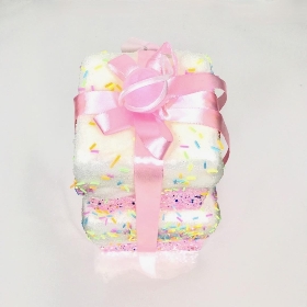 Pink White Stack of 2 Gifts 25cm