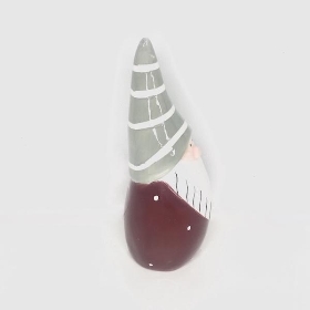 Burgundy Ceramic Gonk 14cm