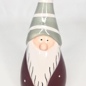 Burgundy Ceramic Gonk 14cm