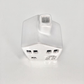 White Ceramic Tealight House 13.5cm