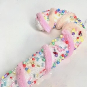 Lilac White Candy Cane 17cm