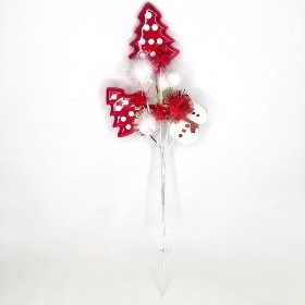 Snowman & Tree Pick 37cm