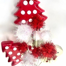 Snowman & Tree Pick 37cm