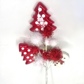 Snowman & Tree Pick 37cm