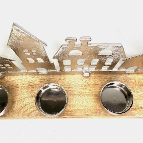 Metal Village Tealight Holder 16.5m