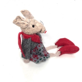 Fabric Mouse Dangly Legs 16cm
