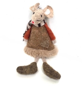 Fabric Mouse Dangly Legs 16cm