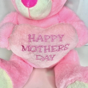 Pink Happy Mothers Day Bear 24cm