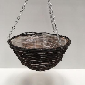 12 Inch Rattan Hanging Basket