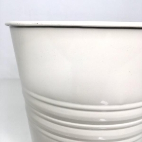 Ivory Zinc Pot 16cm