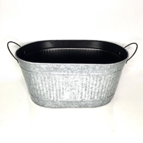 Galvanised Oval Planter 54cm
