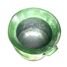 Green Metal Tropical Leaf Milk Churn 22cm