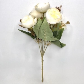 White Open Peony Bush 28cm