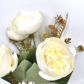 White Open Peony Bush 28cm