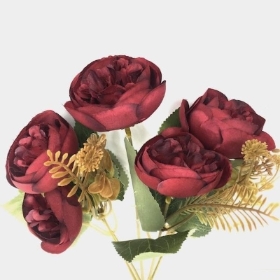 Red Open Peony Bush 28cm