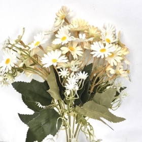 Ivory Vintage Mini Daisy Bush 34cm