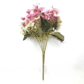 Pink Vintage Mini Daisy Bush 34cm