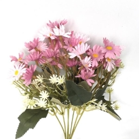 Pink Vintage Mini Daisy Bush 34cm