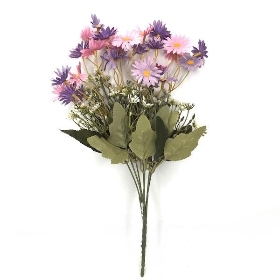 Pink & Lilac Vintage Mini Daisy Bush 34cm