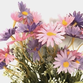 Pink & Lilac Vintage Mini Daisy Bush 34cm