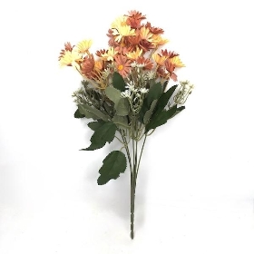 Orange Vintage Mini Daisy Bush 34cm