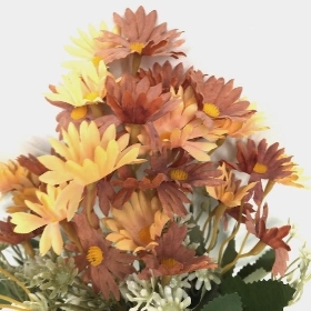 Orange Vintage Mini Daisy Bush 34cm