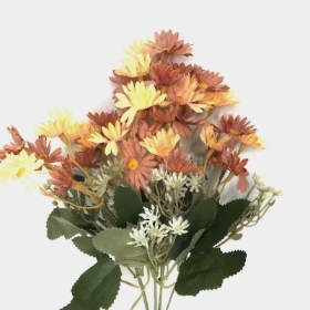 Orange Vintage Mini Daisy Bush 34cm